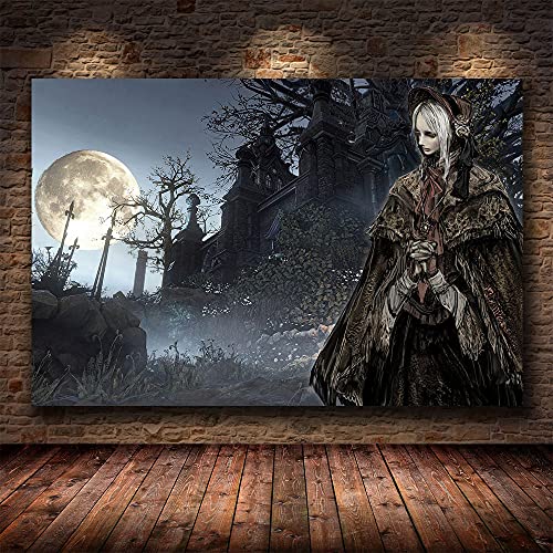Póster De Juego Bloodborne Curse, Pintura En Lienzo, Artista De Pared, Pintura Decorativa Para El Hogar, Sin Marco, 50X70Cm E2882
