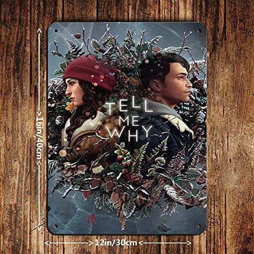 Póster de juego con texto en inglés "Tell Me Why Chapter 1", diseño retro, estilo retro, con texto en inglés "Tell Me Why Chapter 1", 30 x 40 cm