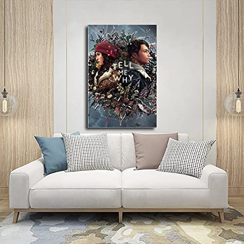 Póster de juego con texto en inglés "Tell Me Why Chapter 1", para decoración de pared, decoración de salón, dormitorio, 60 x 90 cm