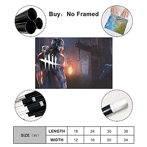Póster de juego de jugador de juego de terror Dead by Daylight, póster de lienzo para decoración de sala de estar, dormitorio, decoración de 1 50 x 75 cm
