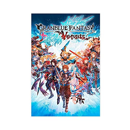Póster de juego Granblue Fantasy Versus Canvas Poster Decoración de dormitorio Deportes Paisaje Oficina Decoración Regalo Unframe: 30 x 45 cm