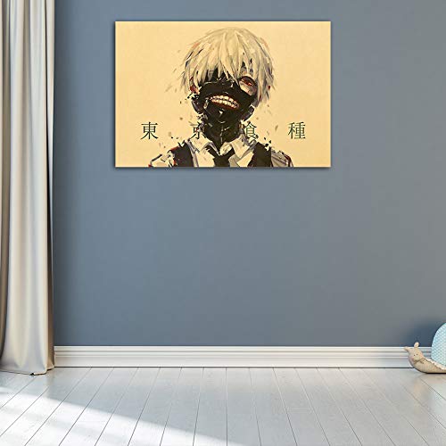 Póster de Kraft con diseño de Tokio Ghoul de Uta Tokyo Ghoul, estilo vintage, pintura decorativa, para decoración de pared, 50,5 x 35 cm (estilo 3)