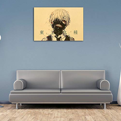Póster de Kraft con diseño de Tokio Ghoul de Uta Tokyo Ghoul, estilo vintage, pintura decorativa, para decoración de pared, 50,5 x 35 cm (estilo 3)
