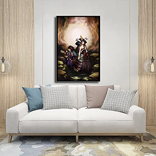 Póster de Muramasa The Demon Blade 3 en lienzo para decoración de la pared de 30 x 45 cm. Unframe:
