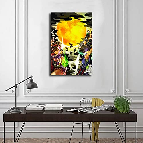 Póster de Muramasa The Demon Blade 8 en lienzo para decoración de la sala de estar, dormitorio, 60 x 90 cm. Unframe: