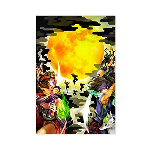 Póster de Muramasa The Demon Blade 8 en lienzo para decoración de la sala de estar, dormitorio, 60 x 90 cm. Unframe:
