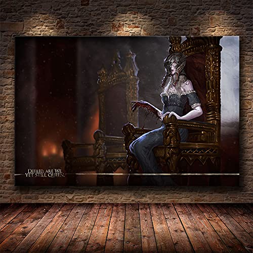 Póster Del Juego Bloodborne Curse, Pintura En Lienzo, Artista De Pared, Pintura Decorativa Para El Hogar, Sin Marco, 50X70Cm E2876