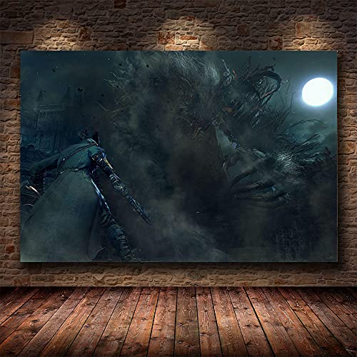 Póster Del Juego Bloodborne Curse, Pintura En Lienzo, Artista De Pared, Pintura Decorativa Para El Hogar, Sin Marco, 50X70Cm E2880