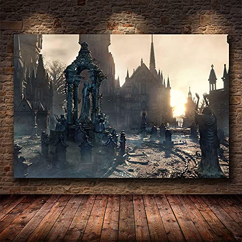 Póster Del Juego Bloodborne Curse, Pintura En Lienzo, Artista De Pared, Pintura Decorativa Para El Hogar, Sin Marco, 50X70Cm E2884