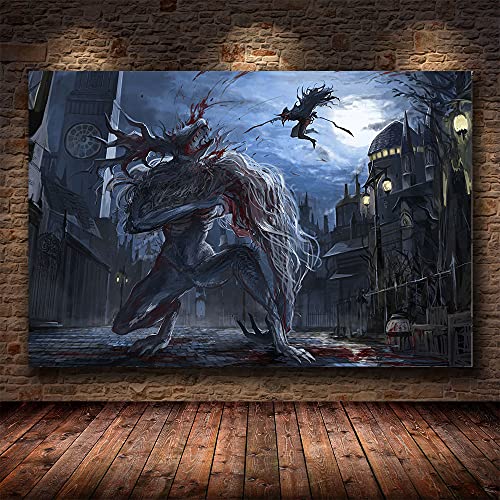 Póster Del Juego Bloodborne Curse, Pintura En Lienzo, Artista De Pared, Pintura Decorativa Para El Hogar, Sin Marco, 50X70Cm E2886