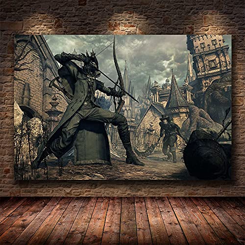 Póster Del Juego Bloodborne Curse, Pintura En Lienzo, Artista De Pared, Pintura Decorativa Para El Hogar, Sin Marco, 50X70Cm E2888