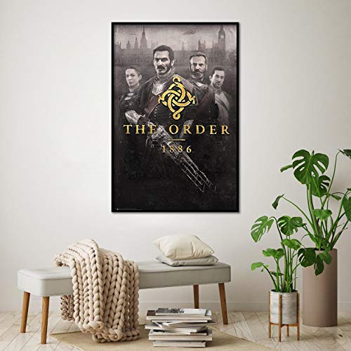 Póster "The Order 1886" Cover/Portada (61cm x 91,5cm) + 2 marcos negros para póster con suspención