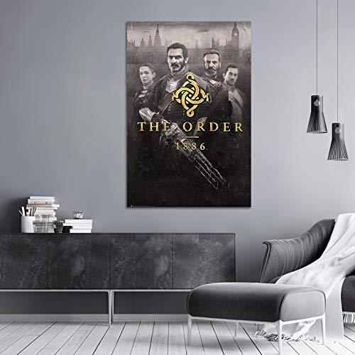Póster "The Order 1886" Cover/Portada (61cm x 91,5cm) + 2 marcos negros para póster con suspención