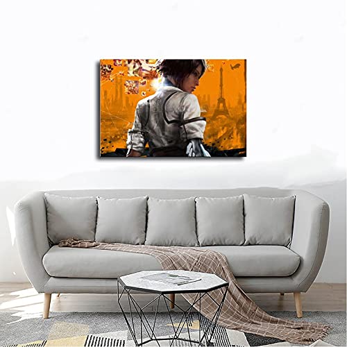 Pósteres de la cubierta del juego de Remember Me 1 póster de lona para decoración del dormitorio, paisaje, oficina, habitación, marco de regalo, 124 x 36 pulgadas (60 x 90 cm)