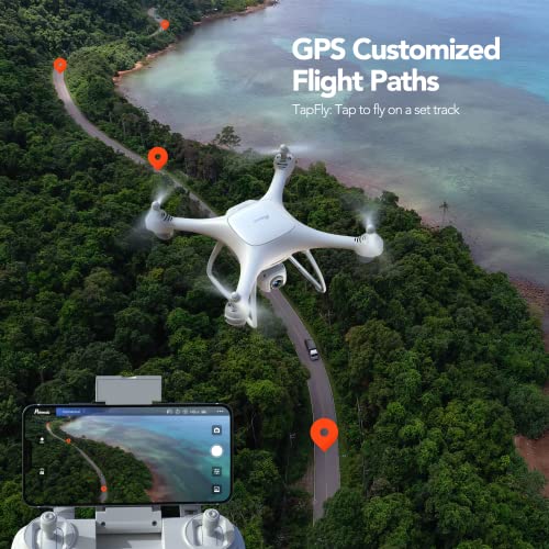 Potensic GPS Drone Profesional con EIS Cámara 2.7K, 5.8Ghz WiFi FPV Transmisión Video Drones para Adultos, 40 Mins de Largo, Tiempo de Vuelo (2 Baterias + Maletín de Transporte)