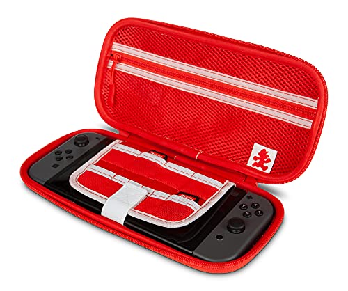 Power A 1519187-01 Estuche protector para Nintendo Switch o Nintendo Switch Lite: Mario Rojo/Blanco, funda protectora, funda para juegos, funda para consola