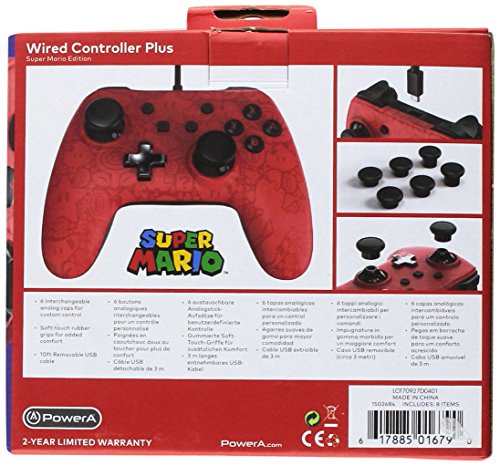 Power A - Core Plus Wired Controller, Mario (Nintendo Switch)