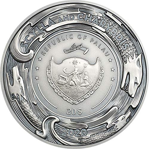 Power Coin Scylla and Charybdis Escila Caribdis Evil Within 3 Oz Moneda Plata 20$ Palau 2020