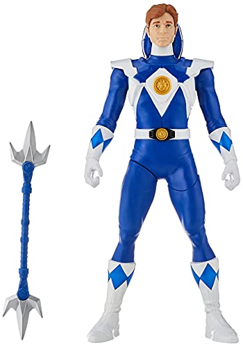 Power Rangers Mighty Morphin Blue Ranger Morphin Hero Figura de acción de 12 Pulgadas con Accesorio, Inspirado en el Programa de televisión