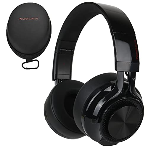 PowerLocus Bluetooth Auriculares Diadema P3,[Bluetooth 5.0,40h de música] Cascos Bluetooth Inalámbrico Plegable Casco Bluetooth y Audio Cable Sonido Estéreo con Micrófono para iPhone, Móviles, TV, PC