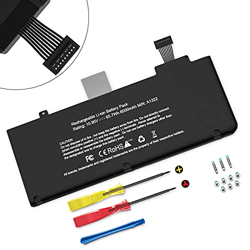 POWEROWL A1322 A1278 Batería para MacBook Pro 13"[Mediados de 2012 2010 2009 Principios de 2011 y Finales de 2011], Apto para MacBookPro 5,5 7,1 8,1 9,2 MacBook Pro A1278 A1322 Batería