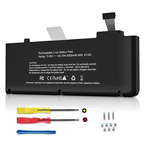 POWEROWL A1322 A1278 Batería para MacBook Pro 13"[Mediados de 2012 2010 2009 Principios de 2011 y Finales de 2011], Apto para MacBookPro 5,5 7,1 8,1 9,2 MacBook Pro A1278 A1322 Batería