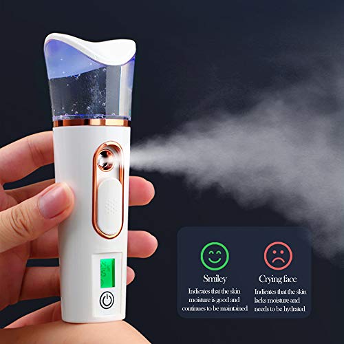 Práctico pulverizador de nano niebla, portátil, atomización facial, extensiones de pestañas, vaporizador hidratante con 35 ml de capacidad de tanque de agua, herramienta de cuidado de la piel