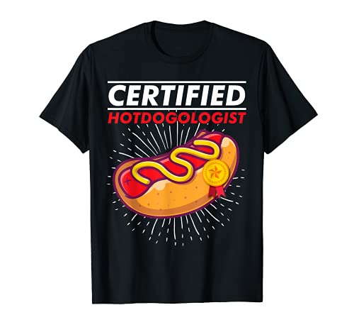Premio Hotdogólogo certificado Hotdog Ketchup mostaza Mayo Camiseta