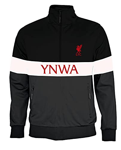 PRENDAS DEPORTIVAS ROGER'S, S.L. Sudadera oficial del Liverpool You'll Never Walk Alone deportiva ajustada Reds YNWA LFC Negro - Gris - Blanco S