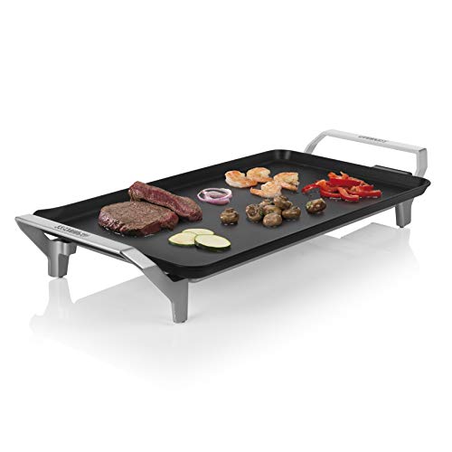 Princess 103110 Table Chef Premium XL, 46 x 26 cm, Plancha grande para cocinar sin aceite de aluminio fundido con revestimiento antiadherente, Asas frías al tacto, Termostato regulable, 2500 W