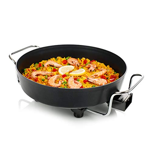 Princess 162367 Multi Wonder Chef Pro, Cazuela multiusos eléctrica versátil, 35 cm de diámetro, 7 cm de profundidad, termostato regulable, 1800 W, Negro