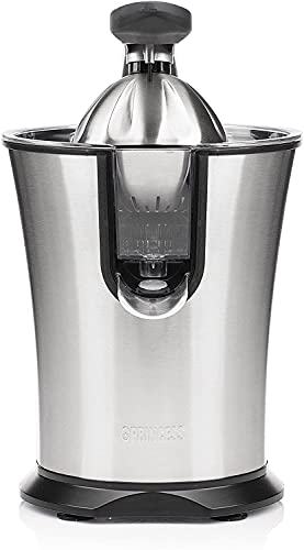 Princess 201851 Master Juicer Exprimidor de cítricos, 160 W, Cono universal de acero inoxidable, Brazo de Palanca Profesional, Filtro para Pulpa, Acero Inoxidable