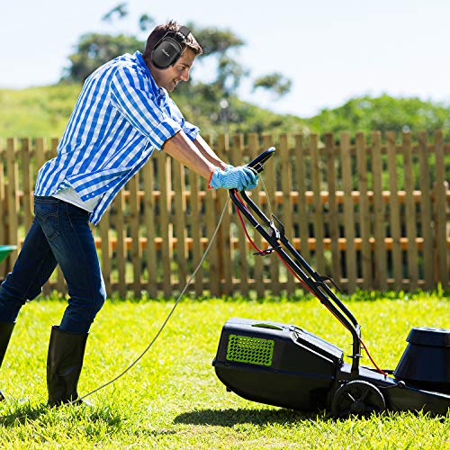 Procase Casco Antiruido, Protector Auditivo SNR 34 dB Aislante de Ruido Profesional, Casco Insonorizado Protector de Oído para Campo de Disparo, Caza -Negro