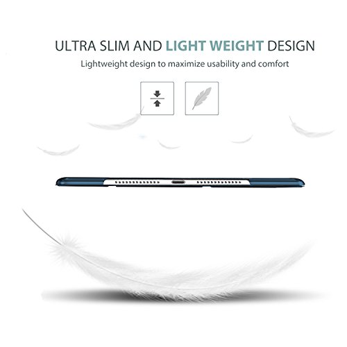 ProCase Funda Inteligente para iPad Air 2, Carcasa Folio Ligera y Delgada con Smart Cover/Reverso Translúcido Esmerilado/Soporte, para Apple iPad Air 2 (A1566 A1567) –Azul Marino