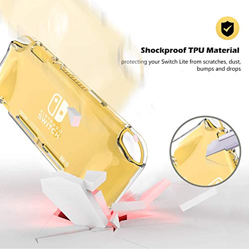 ProCase Funda Transparente para Nintendo Switch Lite 2019, Carcasa TPU Suave Antigolpes Antiarañazos para Nintendo Switch Lite 2019 –Transparente