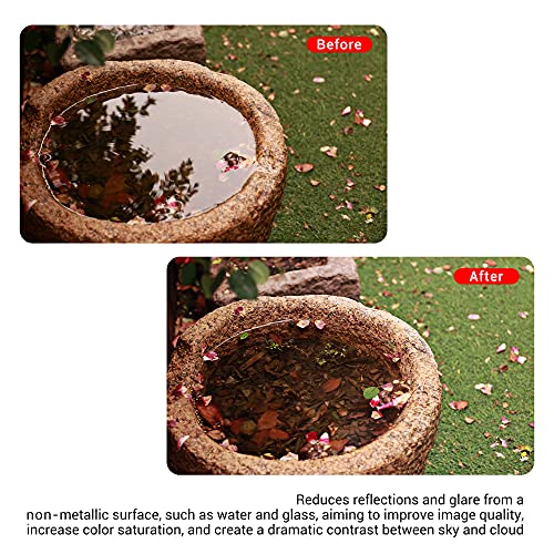 PROfezzion Filtro Polarizador de 55mm Filtro CPL Multicapa + Estuche de Filtro para AF-P DX 18-55 mm f/3.5-5.6G, Sony FE 28-70 mm f/3.5-5.6 OSS Fotografía de Cielo/Nube/Agua/Ventana