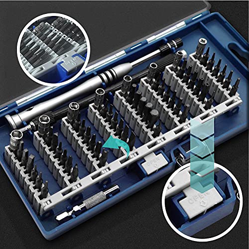 ProTool - Juego de destornilladores de precisión, mini destornilladores 62 en 1, profesional, kit de mini destornilladores para reparación de gafas, reloj, iPhone, iPad, Smartphone, PC, portátil