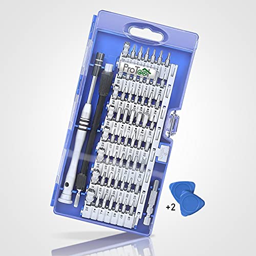 ProTool - Juego de destornilladores de precisión, mini destornilladores 62 en 1, profesional, kit de mini destornilladores para reparación de gafas, reloj, iPhone, iPad, Smartphone, PC, portátil