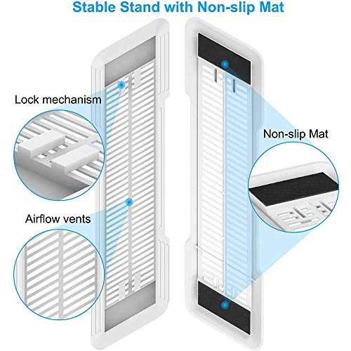 PS4 Pro Vertical Stand for Playstation 4 Pro with Built-in Cooling Vents and Non-slip Feet (White)