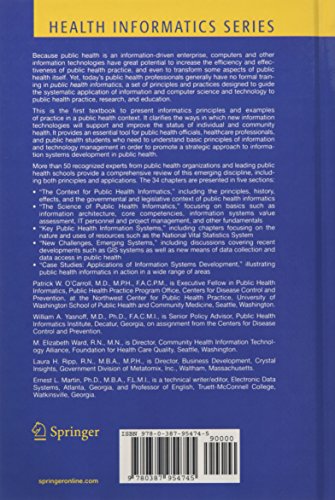 Public Health Informatics and Information Systems