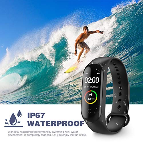 Pulsera de Actividad física, Reloj Inteligente con Oxígeno Sanguíneo Presión Arterial Frecuencia Cardíaca,podómetro,Calorías,Pulsera Deportiva, Monitores de Actividad,Pulsera de Salud y Fitness