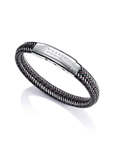 PULSERA VICEROY FASHION ACERO Y PIEL TRENZADA PARA HOMBRE 75068P01011