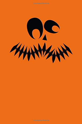 Pumpkin Scary Jack Face: Halloween Notebook | All Souls Day November Creepy Scary Journal Mini Notepad Funny Humor Gift College Ruled (6"x9")