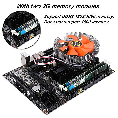 Pusokei Placa Base de Escritorio, Placa Base de computadora DDR3 1333/1066 1333MHz, Interfaz 4 USB2.0 para Intel G41, Placa Base SATA