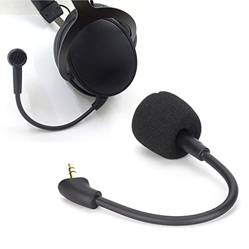 PUSOKEI Reemplazo de Auriculares para Juegos Micrófonos de 3,5 Mm, Micrófono con Cancelación de Ruido Reemplazo para Kingston para HyperX Cloud Mix, Micrófono para Auriculares