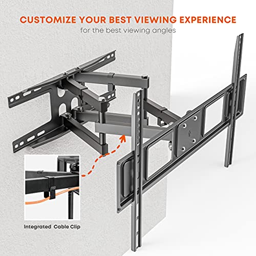 PUTORSEN Soporte TV de Pared Articulado Inclinable y Giratorio para Pantallas de 37-80 Pulgadas, máximo de 600x400 mm, hasta 40 kg