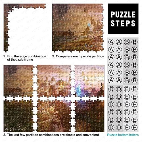 Puzzle 1000 Piezas fantasía Paisaje fantasía Rompecabezas de Madera 75x50cm Lindo Rompecabezas