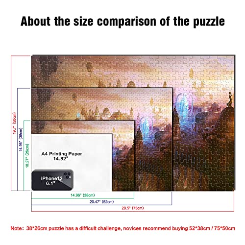 Puzzle 1000 Piezas fantasía Paisaje fantasía Rompecabezas de Madera 75x50cm Lindo Rompecabezas