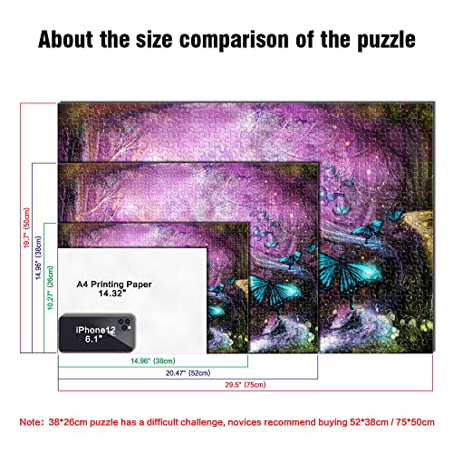 Puzzle 1000 Piezas Fantasía Paisaje Rompecabezas de Madera 75x50cm Diversión para Hombres Decoración de Halloween