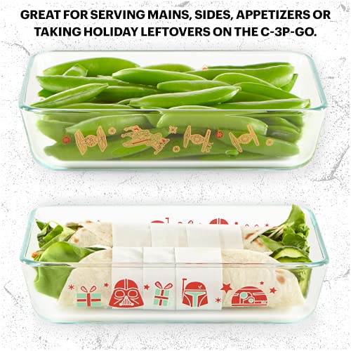 Pyrex Star Wars - Juego de almacenamiento de cristal decorado para vacaciones, 8 piezas